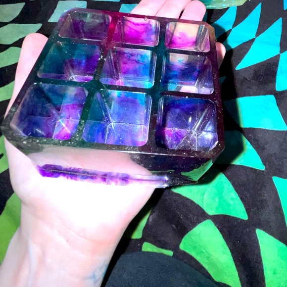 ✨🆕BN Handmade Resin Glittery Green,Blue,& Purple Makeup/Lipstick/Gloss Holder!✨ - Picture 12 of 13